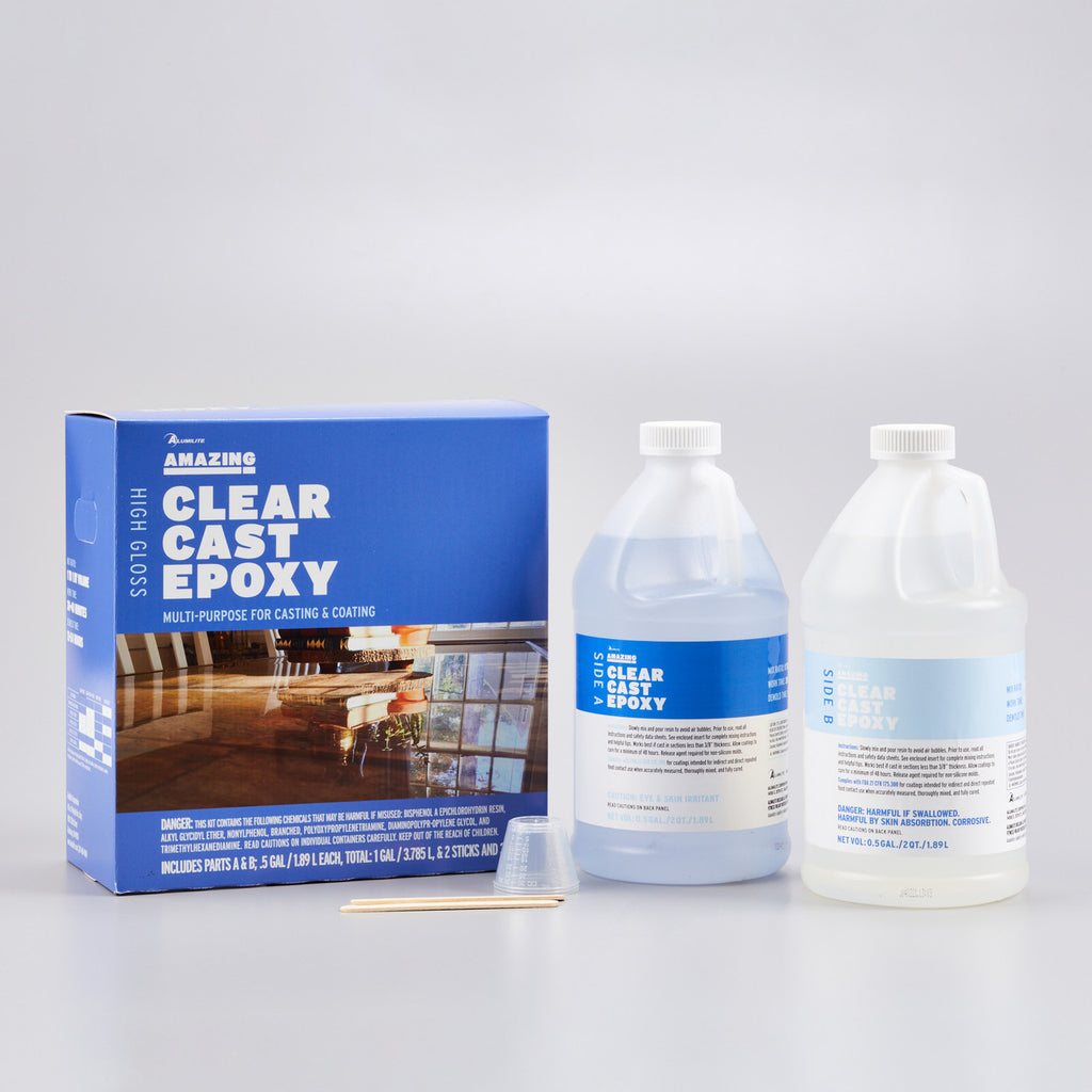 Alumilite's Amazing Clear Cast epoxy resin in two half gallon bottles | Clear Casting Resin