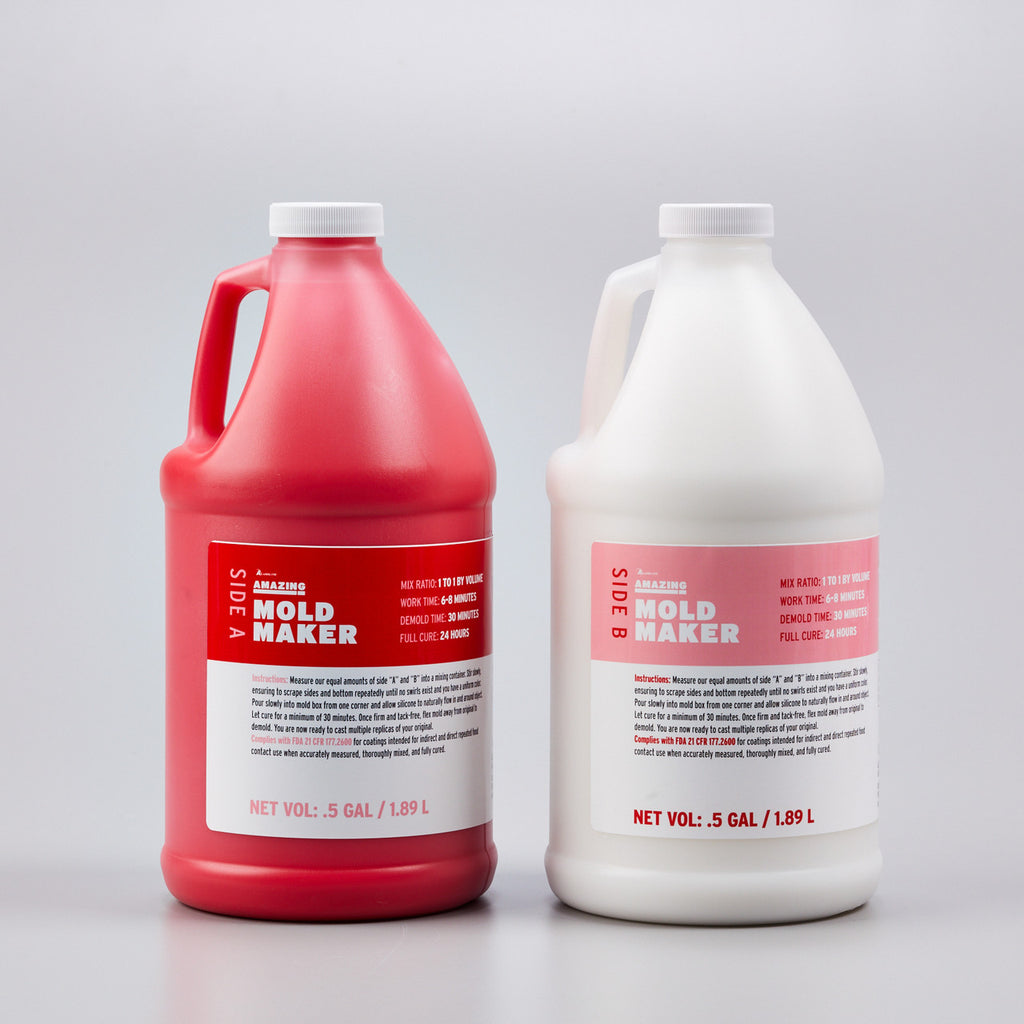 Amazing Mold Maker mold making silicone bottles in gallon sizes.