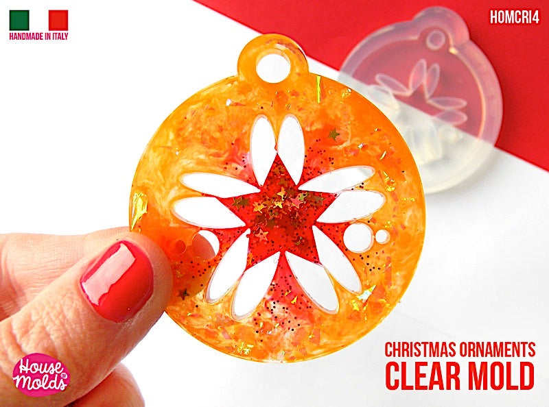 Resin Christmas ornament clear silicone mold