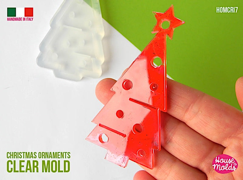 Resin Christmas tree ornament silicone mold