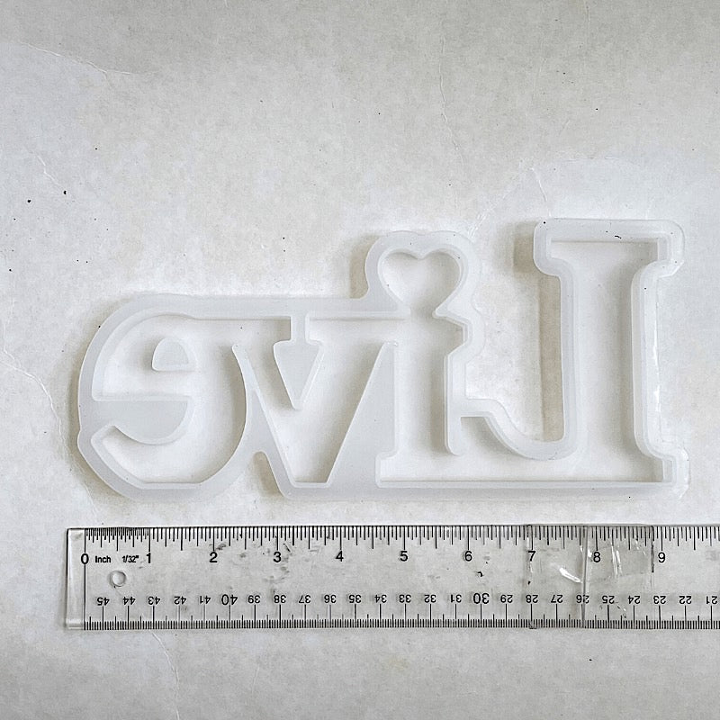 live resin mold with ruler