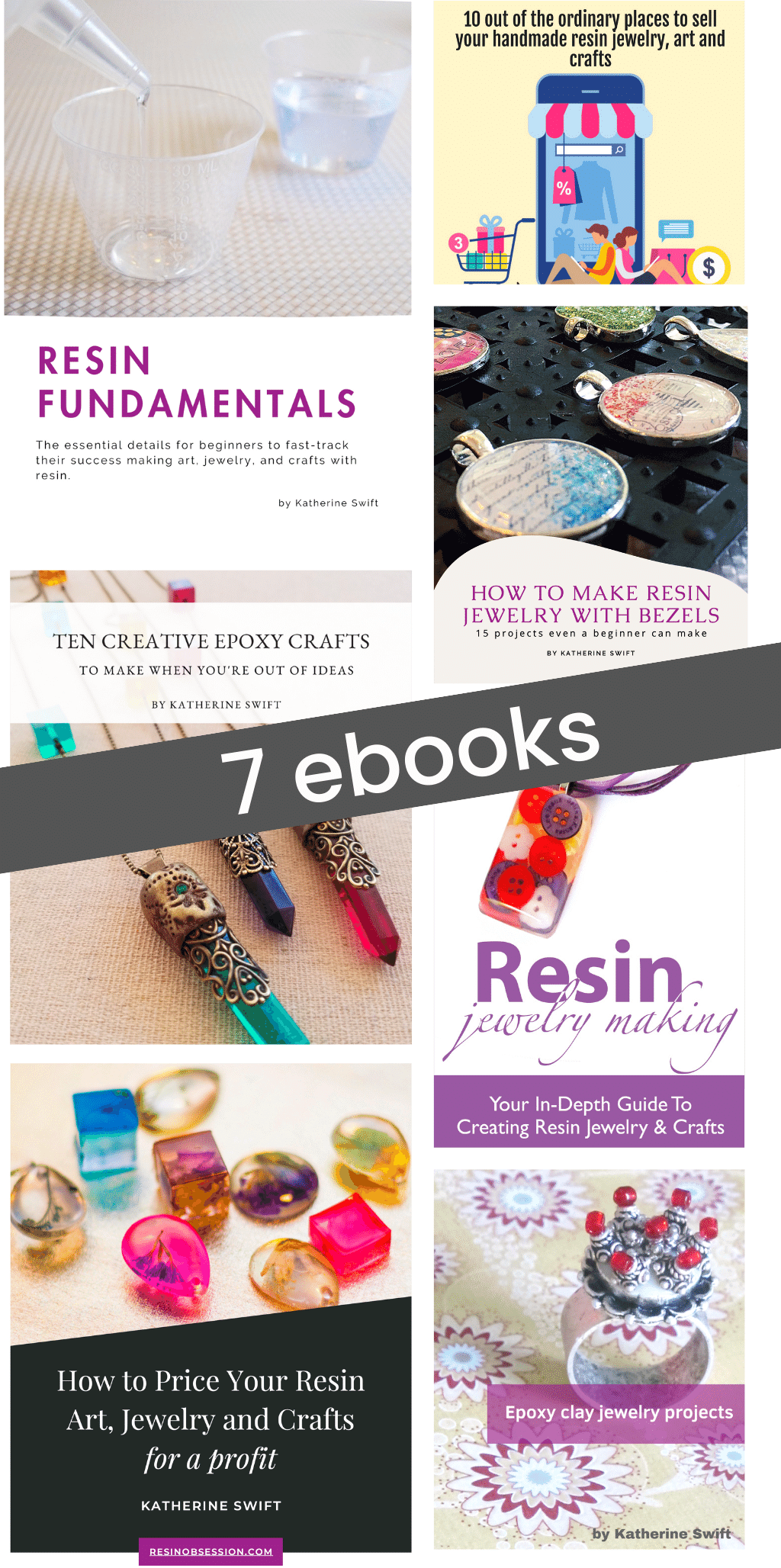 Book: Learn to Make Amazing Resin & Epoxy Clay Jewelry Book 