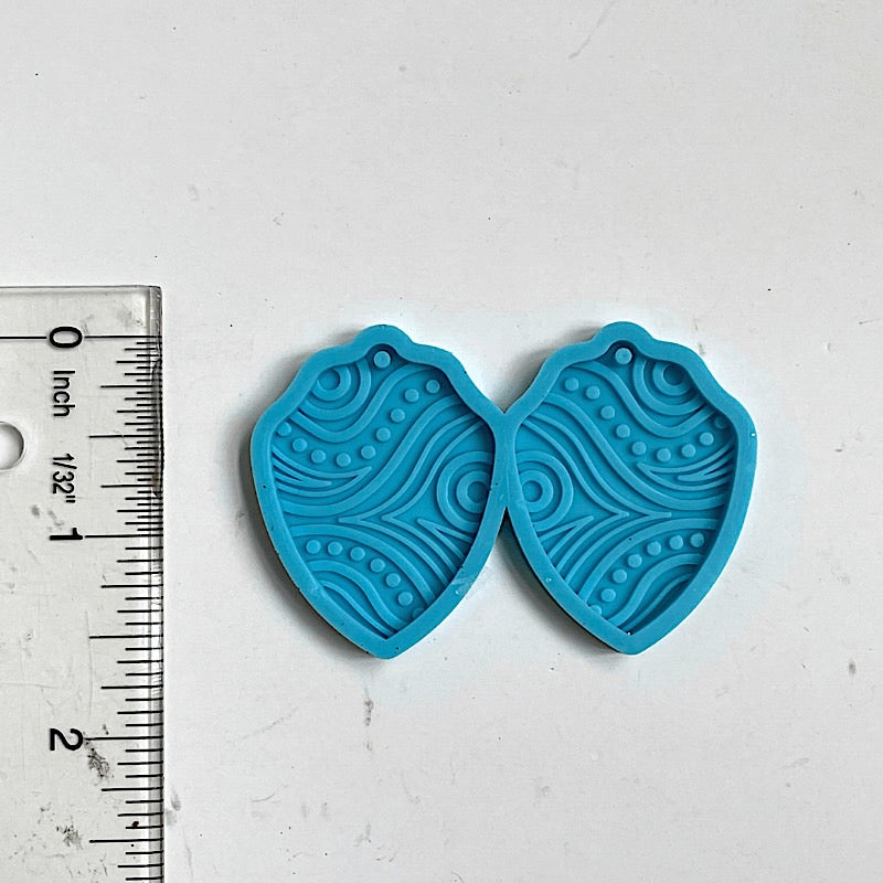 detailed pattern silicone resin earrings mold