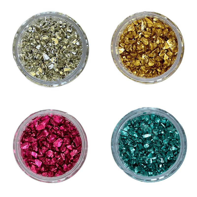 Glass glitter for resin