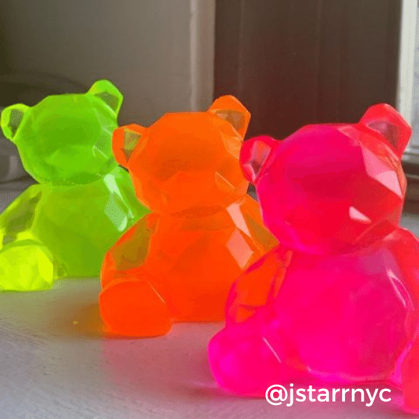 colored resin bears