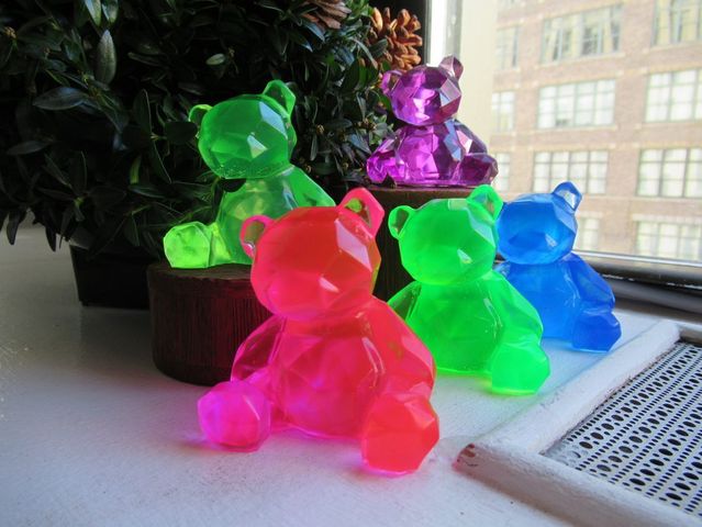 colored resin bears