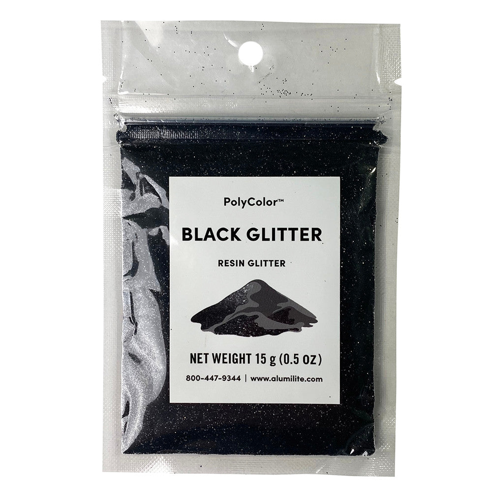 Black Glitter Resin Powder