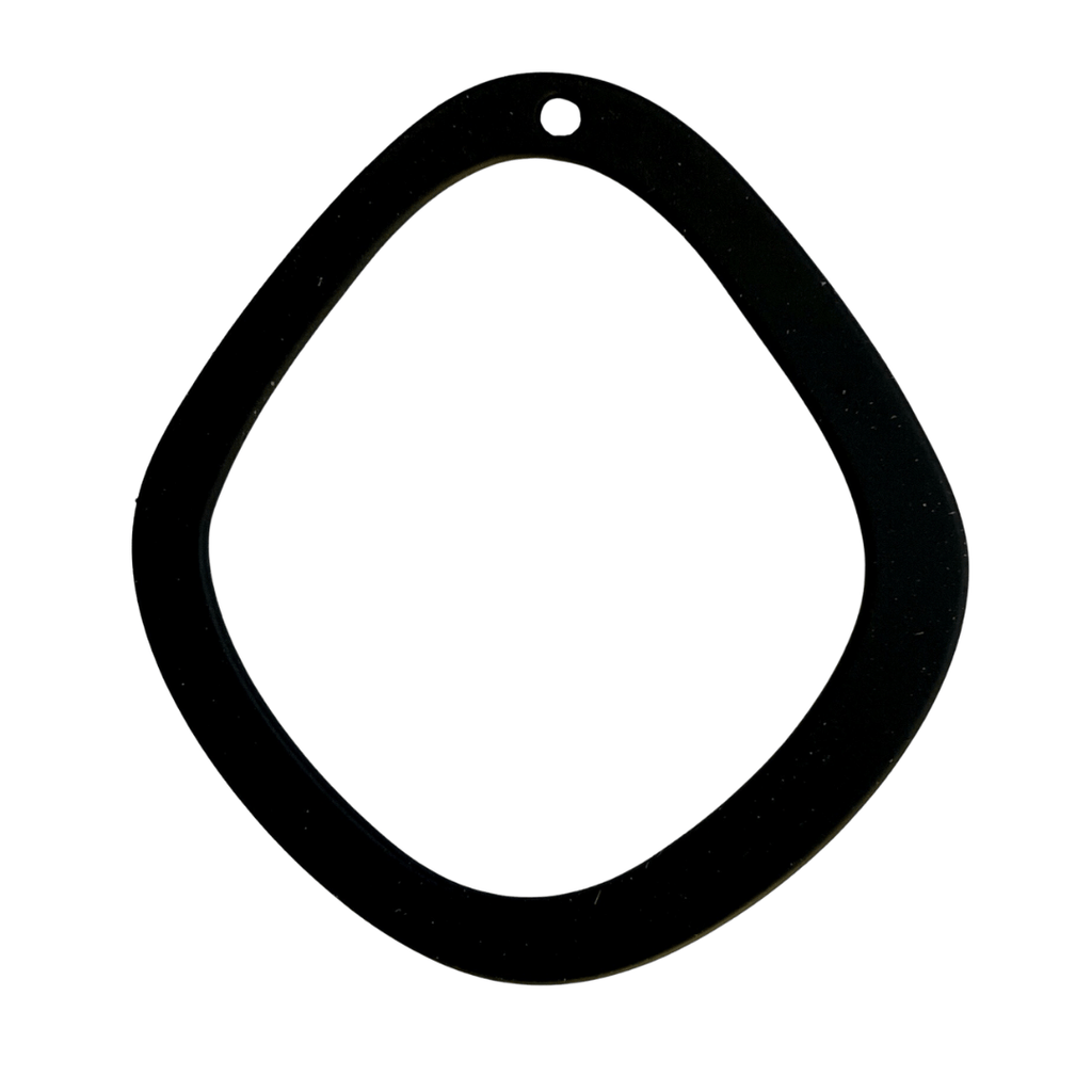 black oval pendant