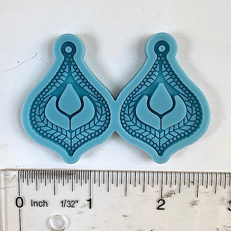 Bohemian style resin earrings silicone mold