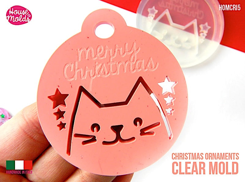 Cat Christmas ornament mold