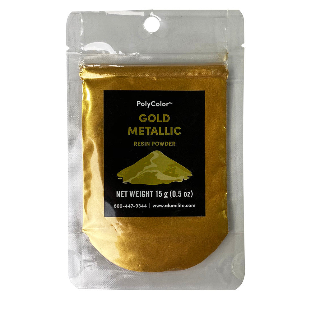 Gold Metallic Resin Powder 15g Bag