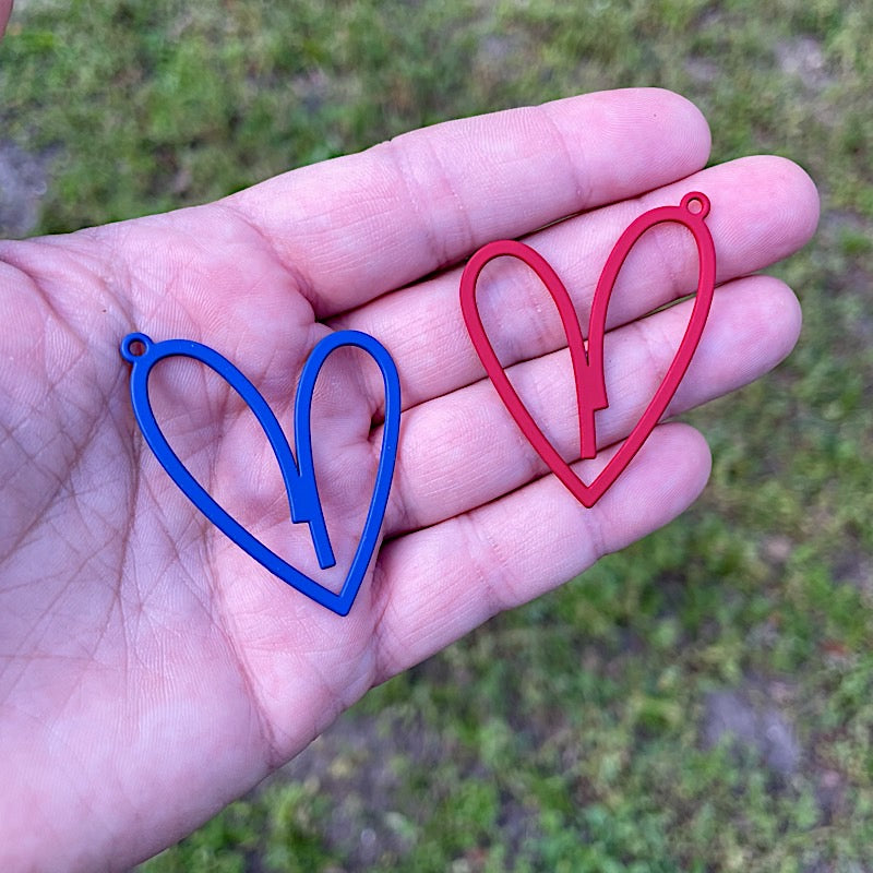 heart jewelry findings for resin