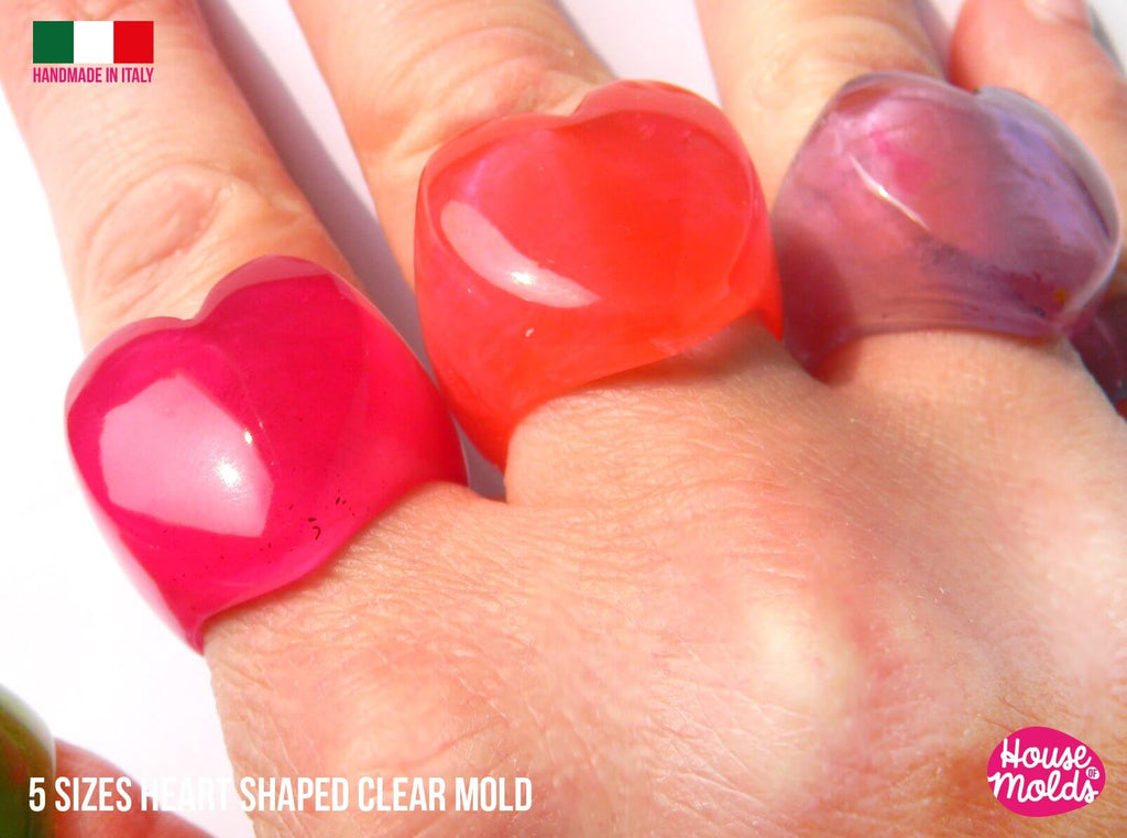 heart ring mold silicone clear