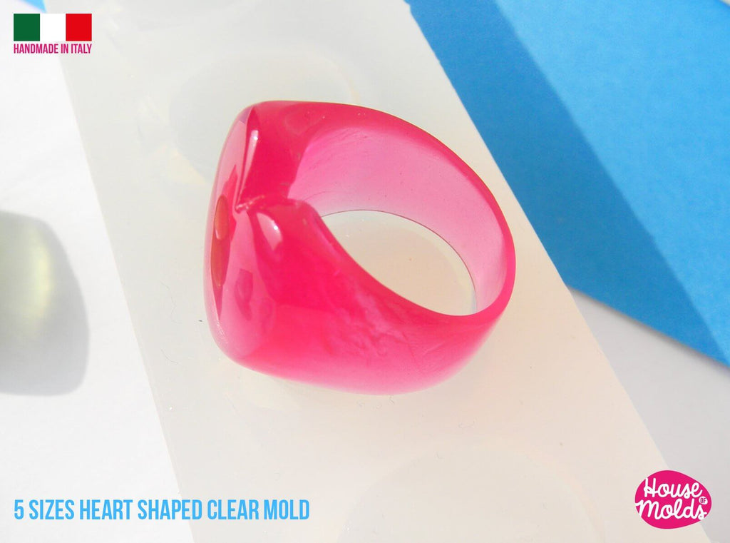 heart shaped resin ring