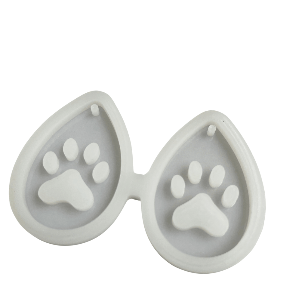 Paw print mold for resin earrings