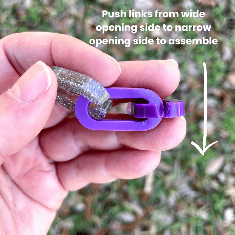 pushing chain links