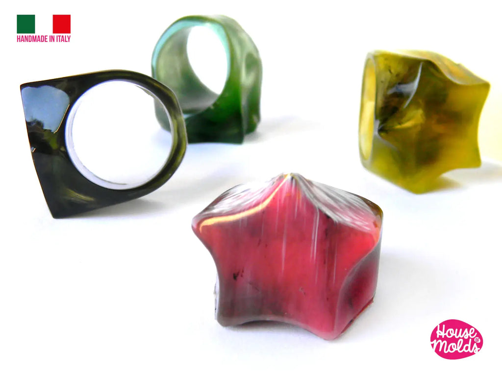 Resin rings star shape