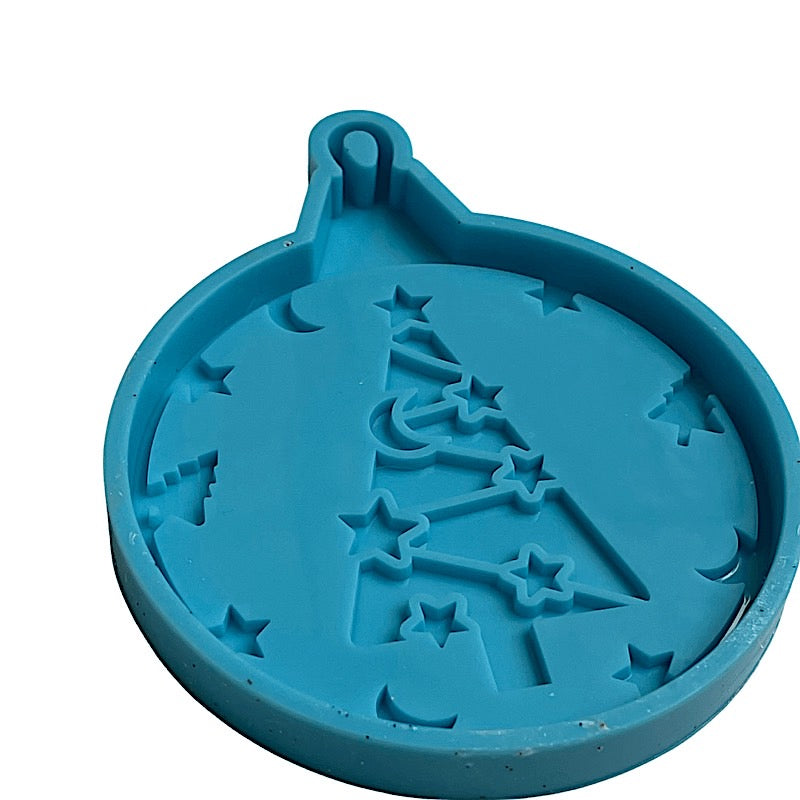 Silicone Christmas ornament mold with tree