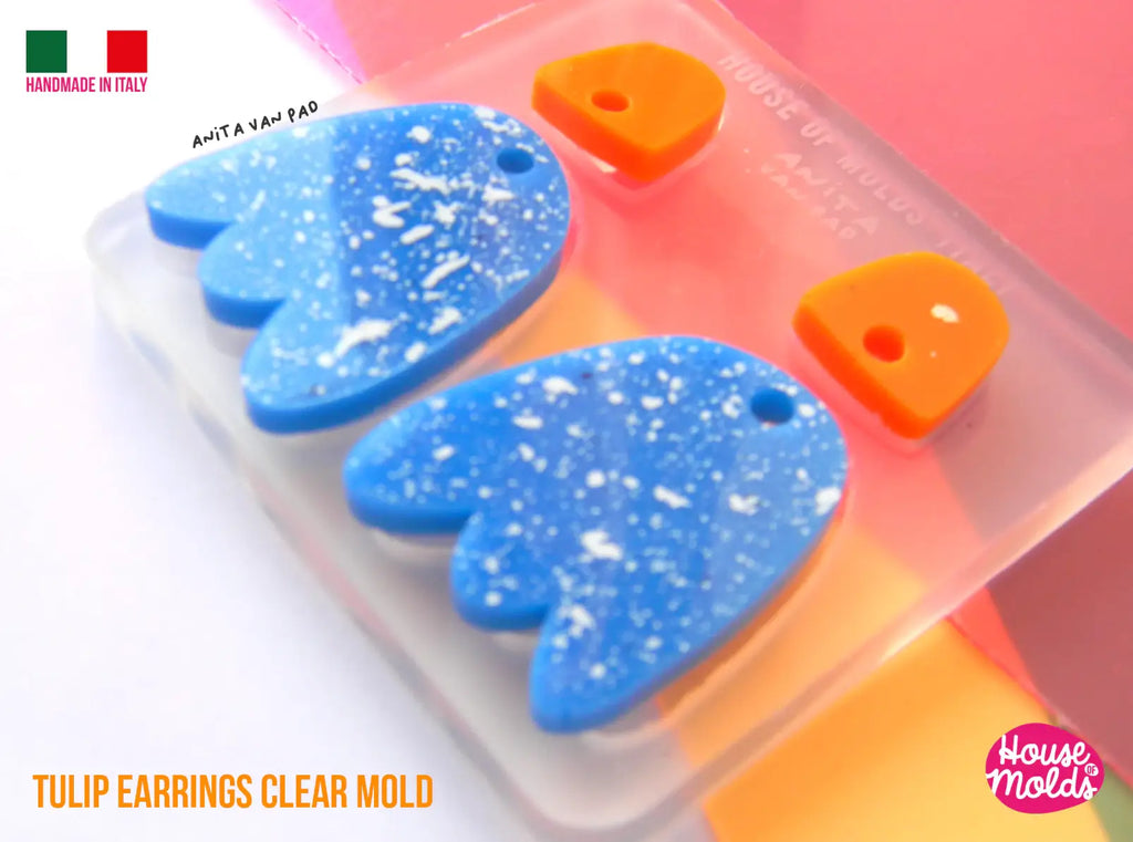 Clear silicone earrings mold