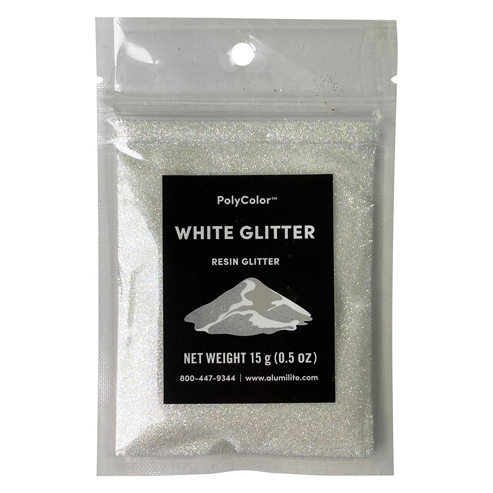 White Glitter Resin Powder