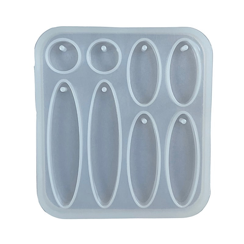 Circle and oval shaped jewelry mold for resin