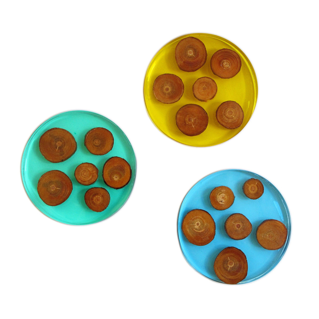 Colorful resin coasters