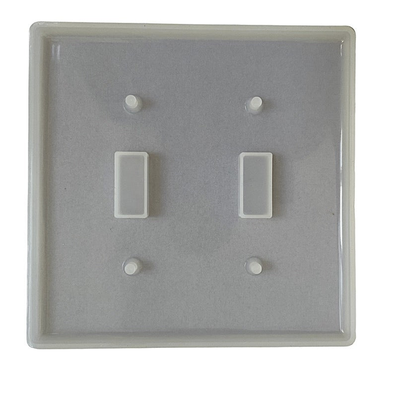 Double toggle light switch silicone mold for resin