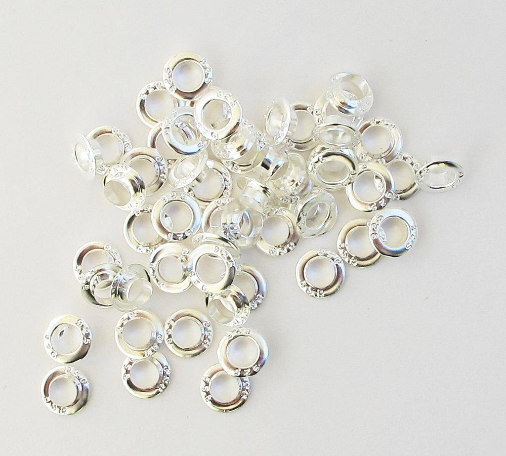 Silver European bead inserts