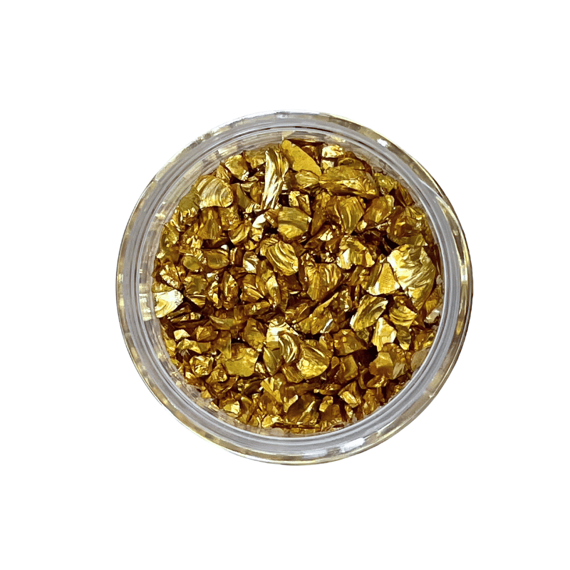 Gold glass glitter
