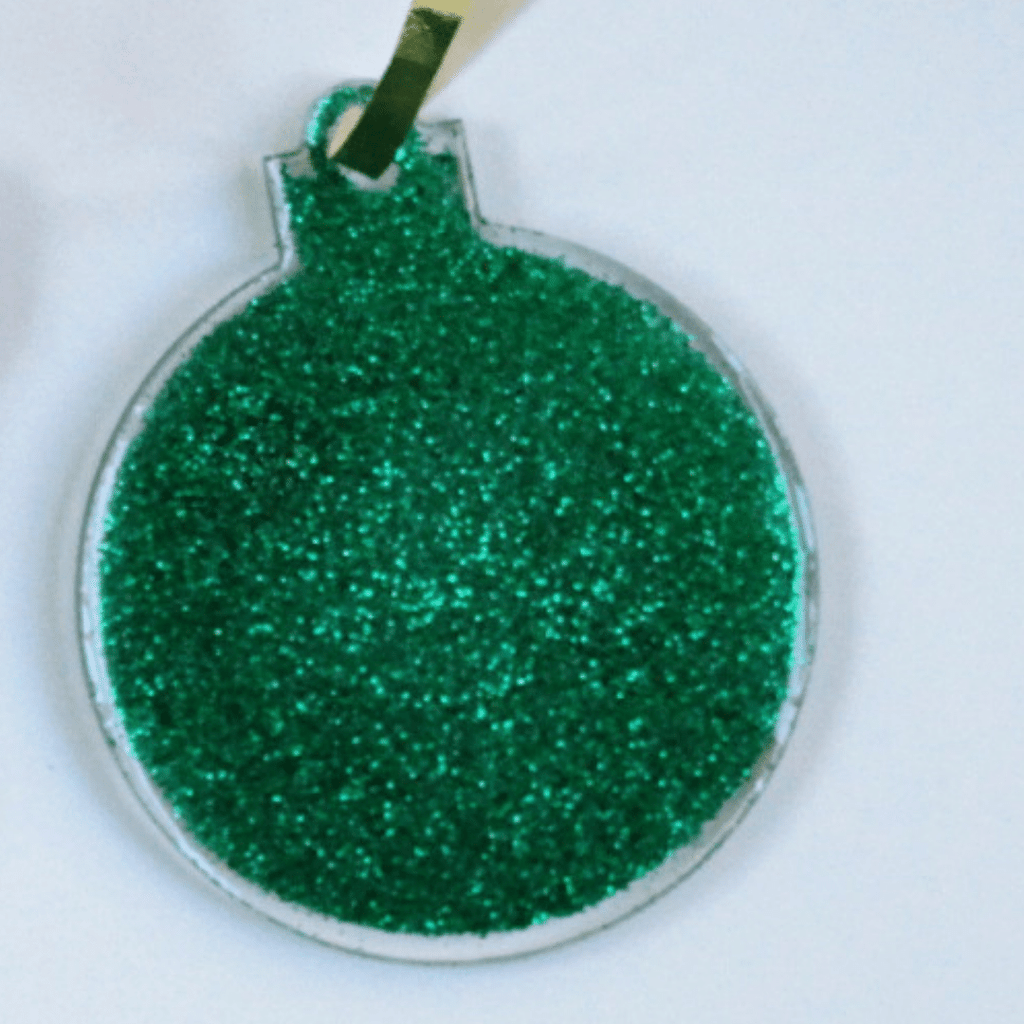 green Christmas ball ornament