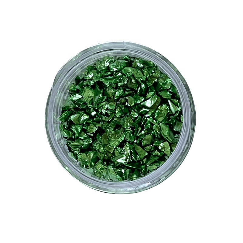 Green glass glitter