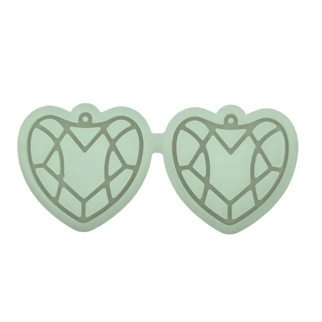 heart earrings silicone mold