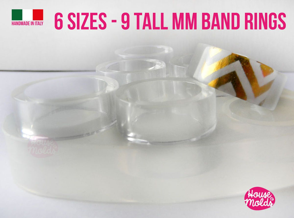 6 sizes resin ring silicone mold