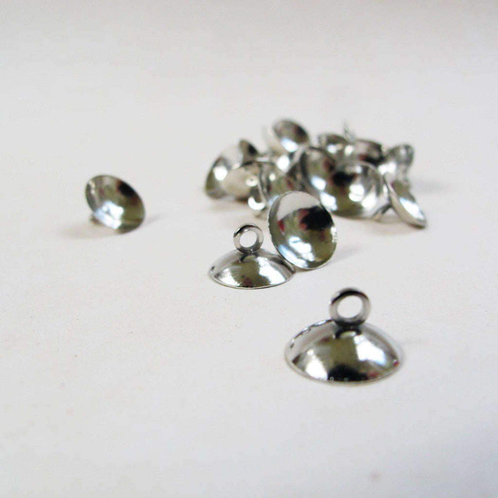 Large metal bead caps