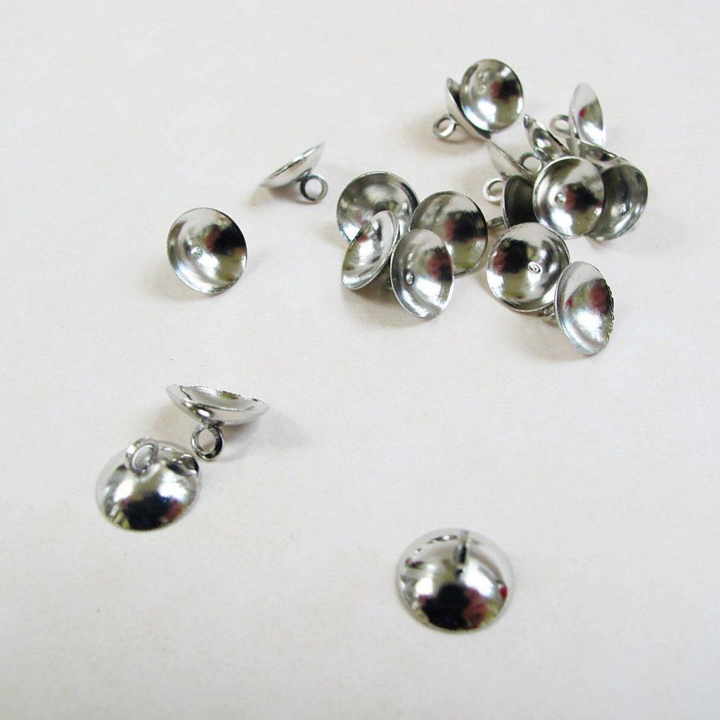 Large metal bead caps for jewelry