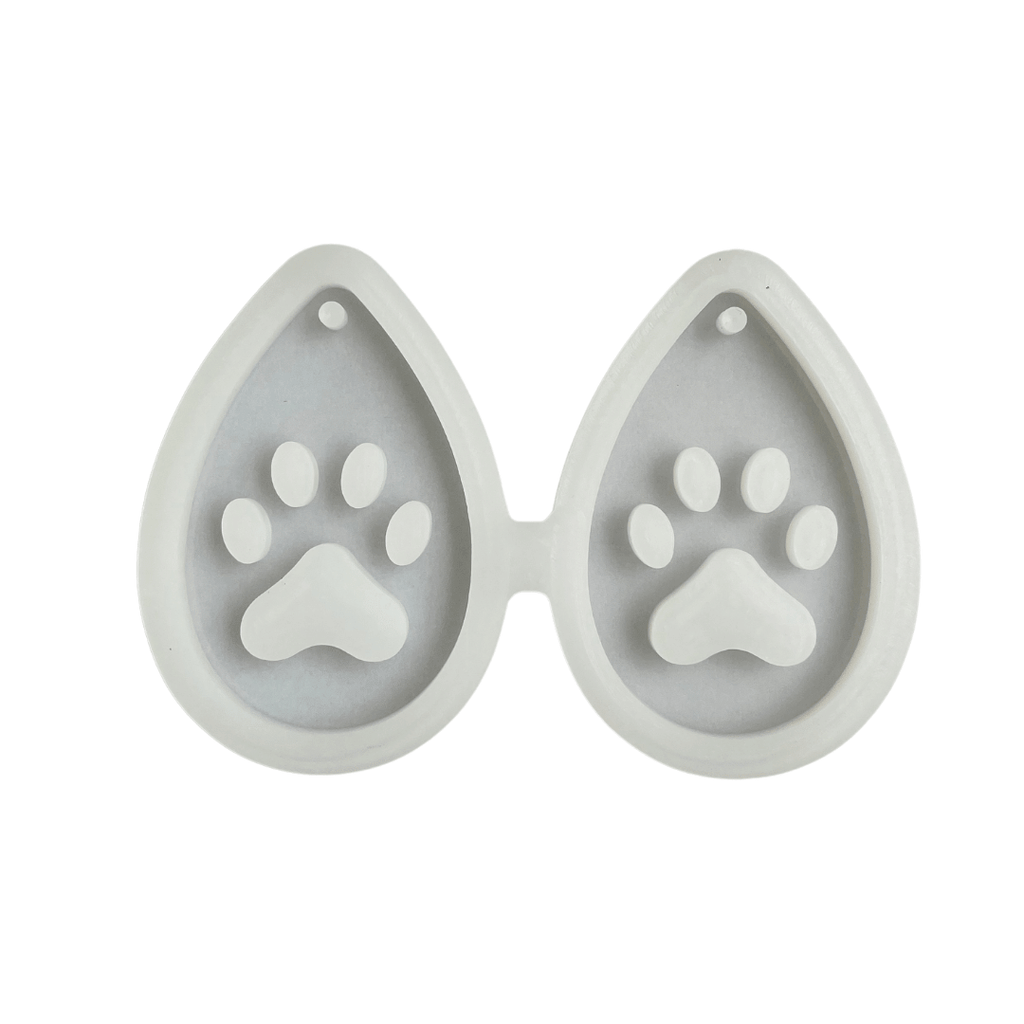 Paw print dangle earrings mold
