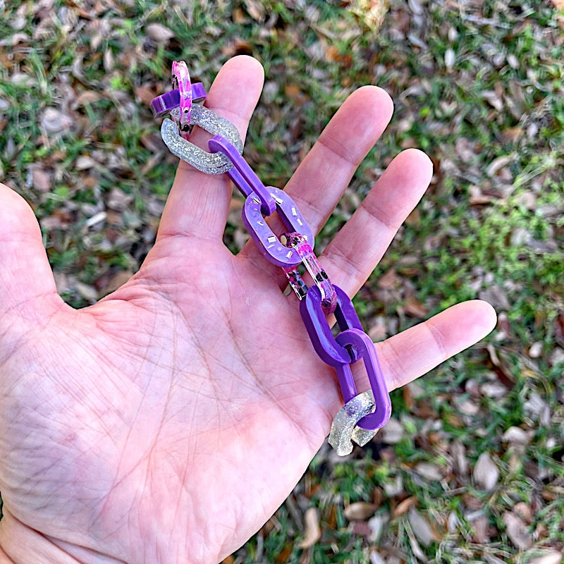 purple resin chain