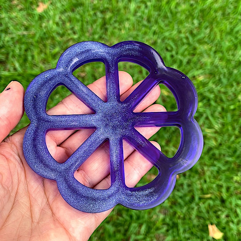Purple resin coaster