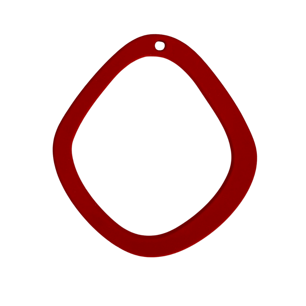 red oval pendant