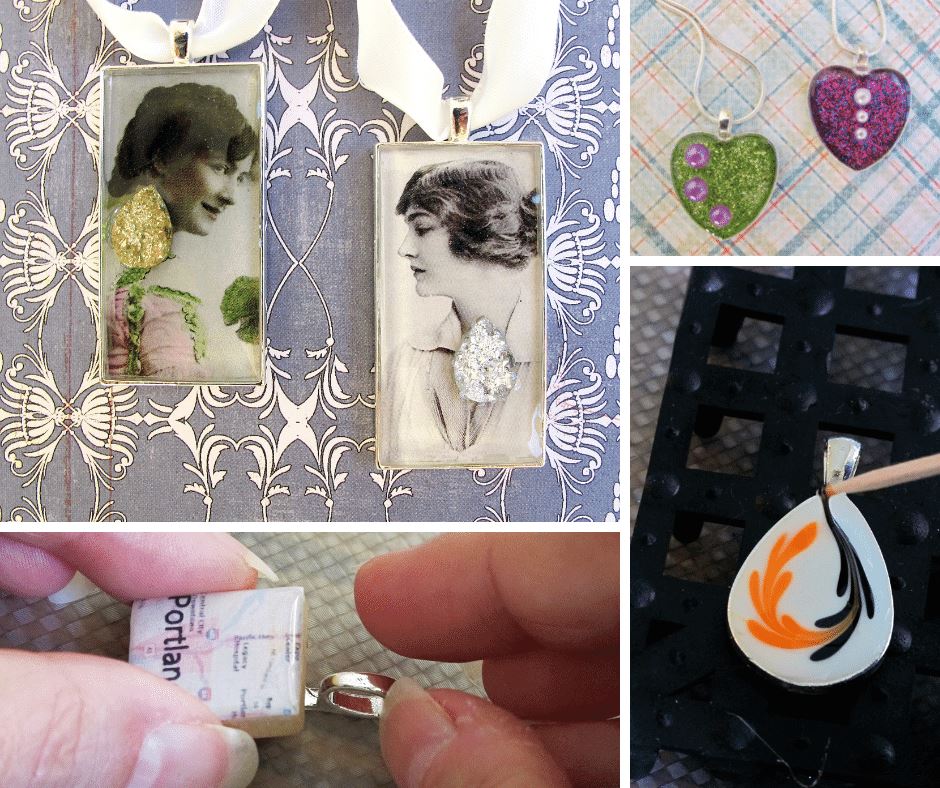 how to make resin jewelry in bezels projects