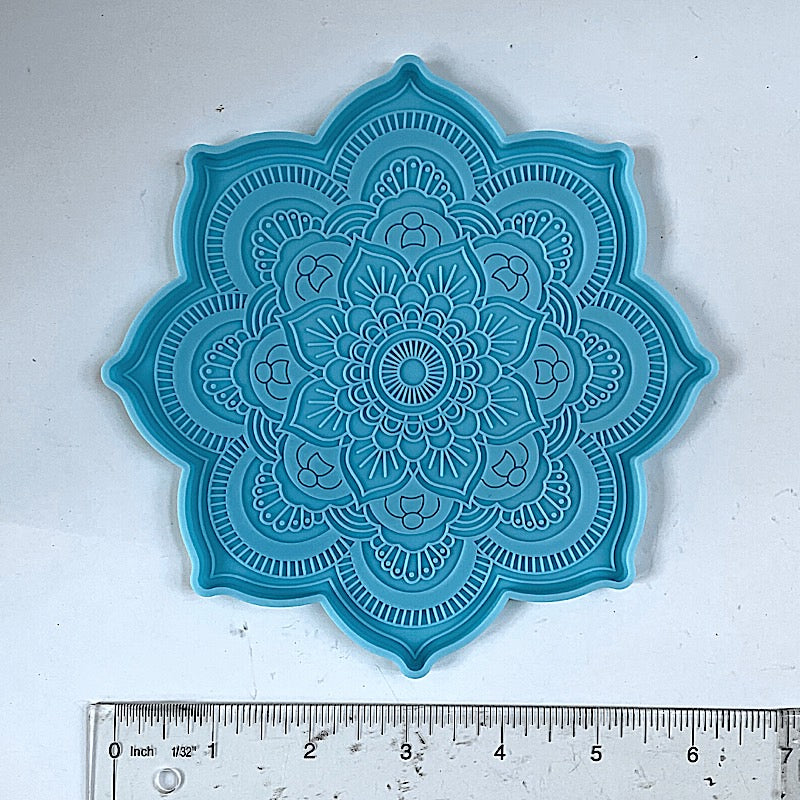 Resin silicone coaster mold mandala pattern