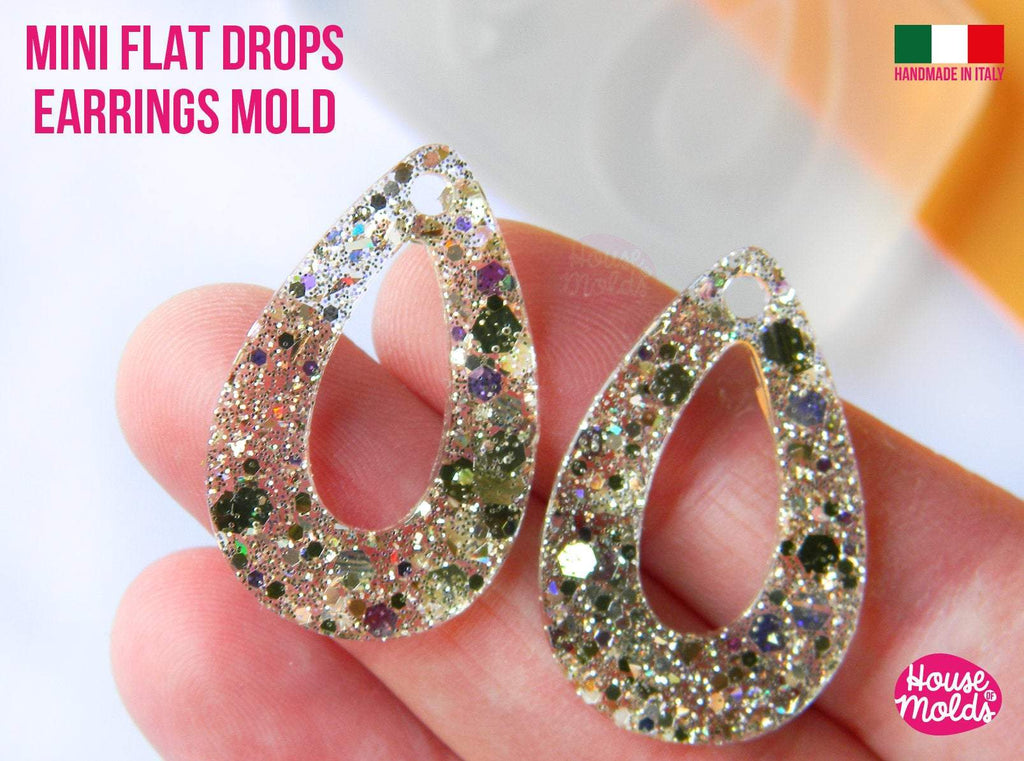 Resin teardrop earrings silicone mold