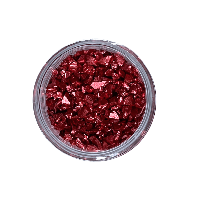 Scarlet glass glitter