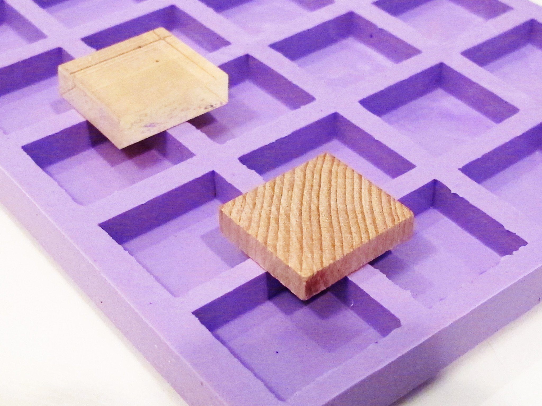 Silicone mold for square decorative overlay with wood texture, 3d tiles mold