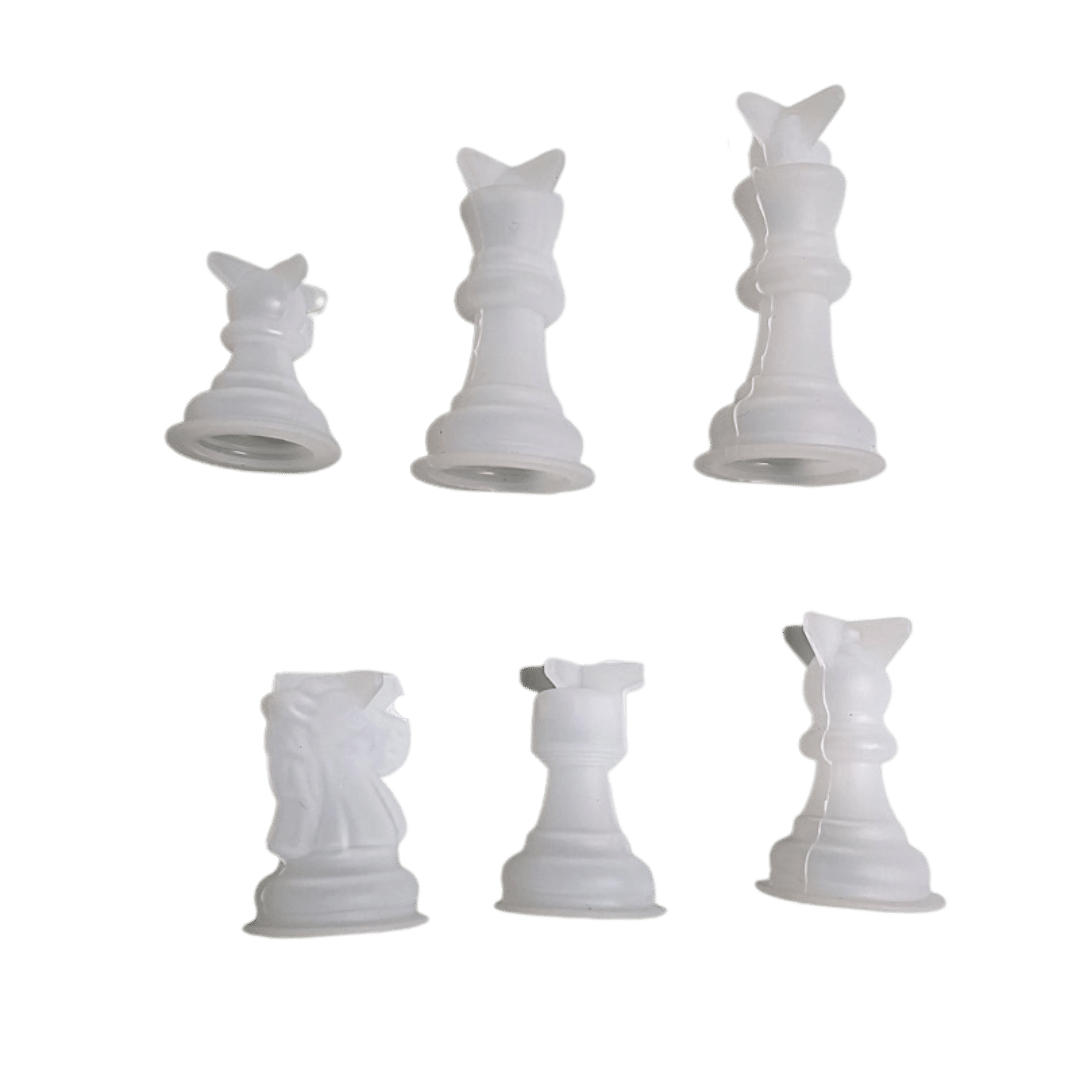 Silicone Resin Chess Piece SINGLE Molds - Make Chess Game Pieces