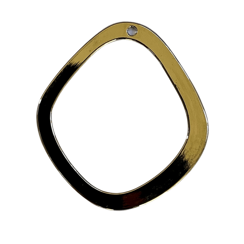 silver oval pendant