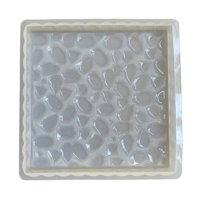 Square Resin Coaster Silicone Mold With Gem Details