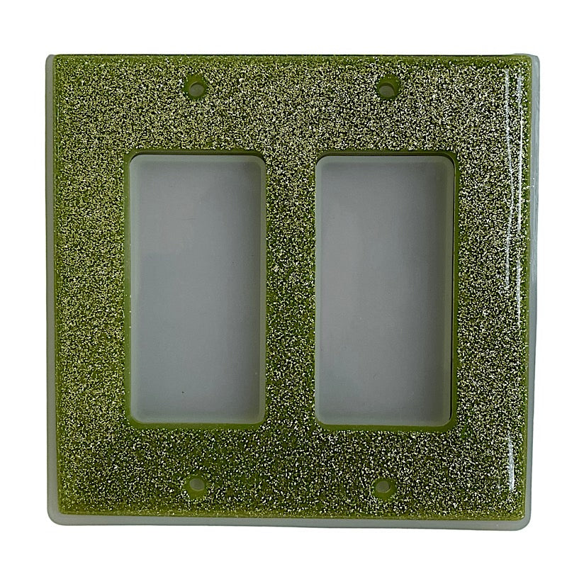 Switch plate mold for resin double rocker