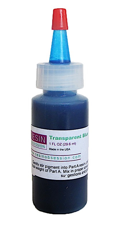 transparent blue resin pigment