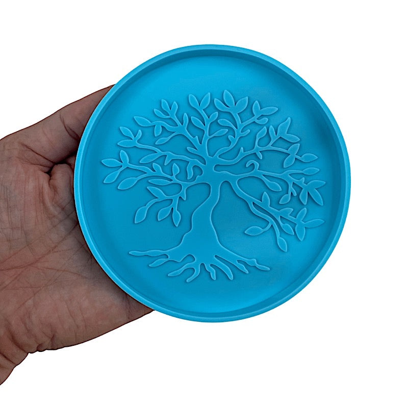 Tree of life silicone resin coaster